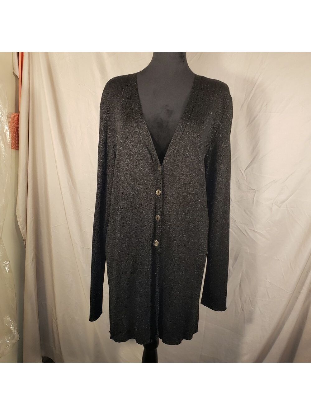 Barocco Elegant Black Women's Cardigan - XL